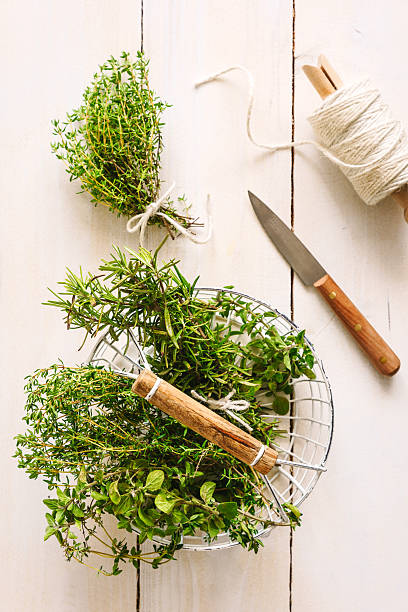 istock Top view of fresh herbs in a basket 2216081833