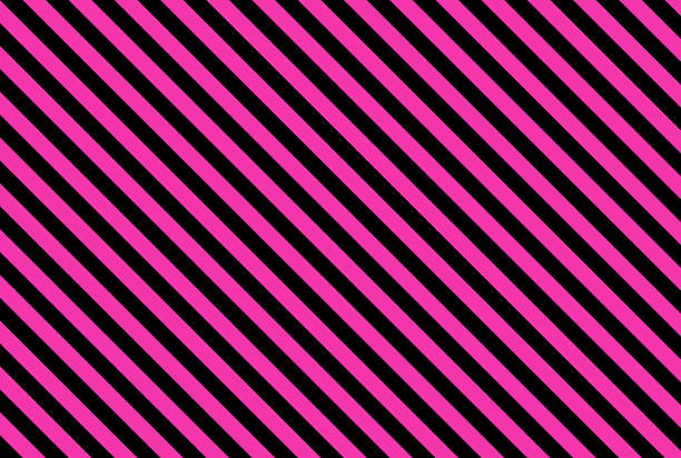 Shocking Neon Pink color and black color background with lines. traditional vertical striped background texture.