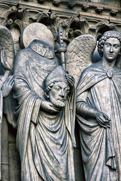 istock Notre Dame de Paris Cathedral Gothic style. Architectural details 2216086511