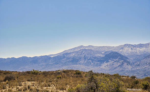 istock Landscape with White Mountains in Crete seen from a long distance 2216099087