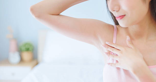 istock asian beauty satisfied clean armpit 2216104652
