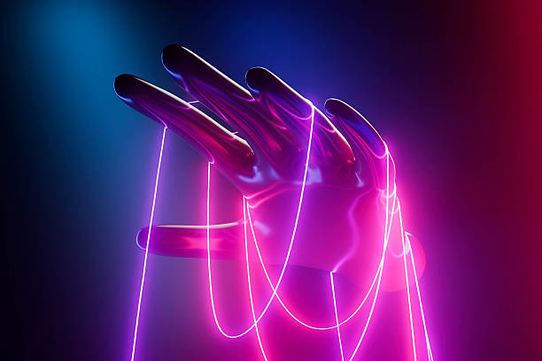 istock A hand is holding a string of neon colored lights 2216107263