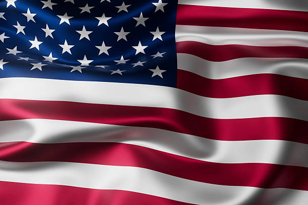 istock A blue and white American flag with stars 2216107603