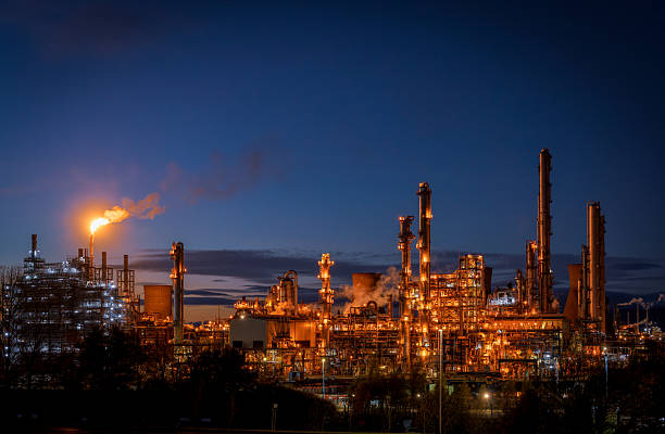 Grangemouth Petrochemical Plant at night