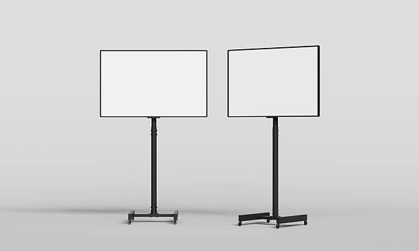 istock Stand Monitor Screen Mock up. 3D Rendering. 2216107948