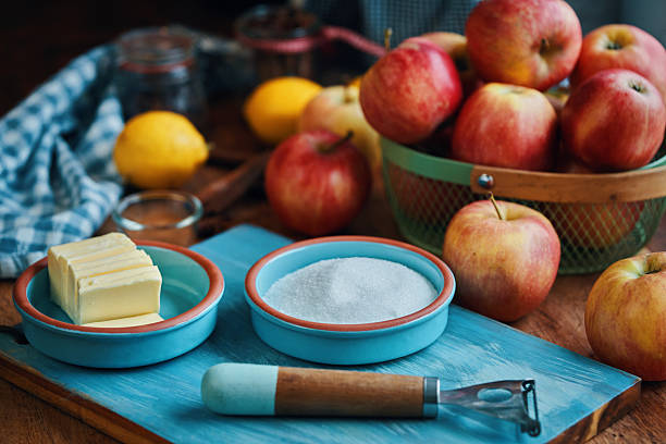 Preparing Tarte Tatin with Caramelized Apples in Domestic Kitchen