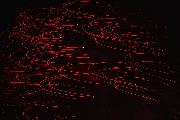 istock Abstract long exposure photography of red light trails 2216120018