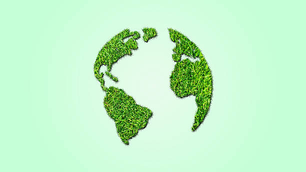 istock World globe shape of green grass isolated on white background 2216120888