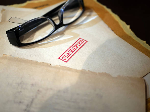 istock Close up of classified document papers 2216132584