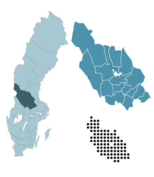 Set Maps Of Dalarna County Stock Download Image Now Set Maps Of Dalarna County 