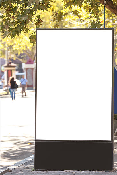 istock Blank advertising board on street 2216135776