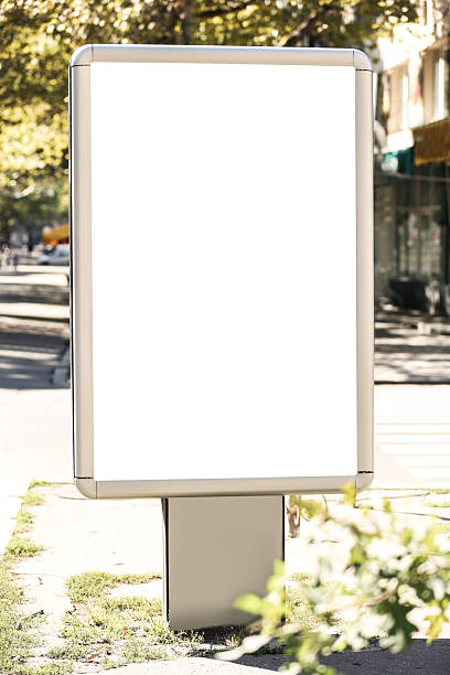 istock Blank advertising board on street 2216135938