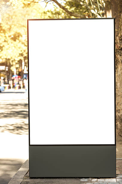 istock Blank advertising board on street 2216135961