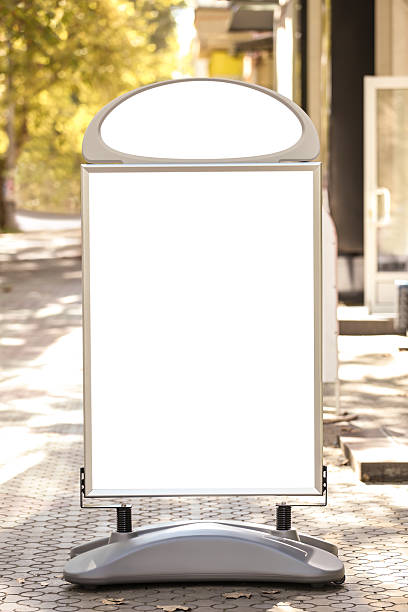 istock Blank advertising board on street 2216136008