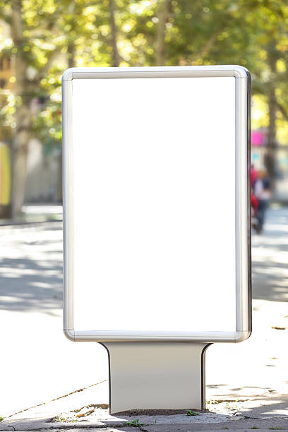 istock Blank advertising board on street 2216136064