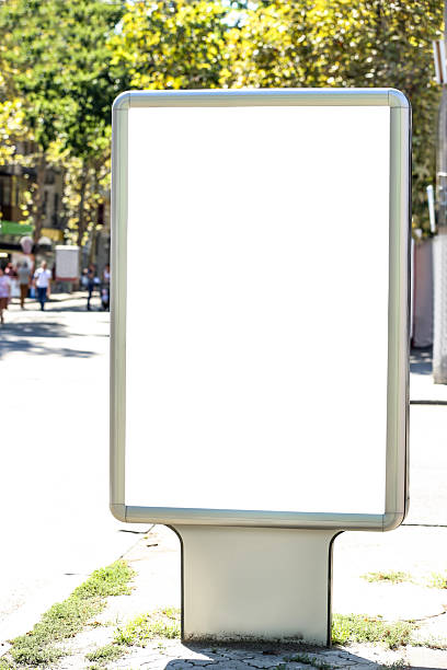 istock Blank advertising board on street 2216136190