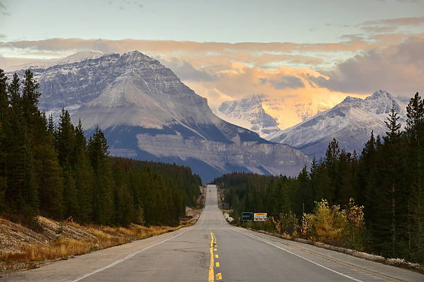 istock Icefields Parkway driving the Athabasca River Valley south to peaks (L-R) Tangle Ridge, Kitchener and Cromwell outliers. Jasper NP-Alberta-Canada-277 2216147566