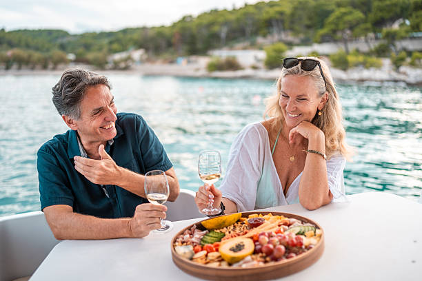 istock Joyful Mature Couple Dining on Adriatic Coast 2216163340