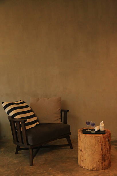 Armchairs and stools in the living room