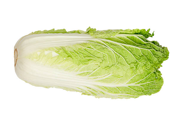 istock Green fresh tasty Chinese cabbage isolated on white background. 2216189776