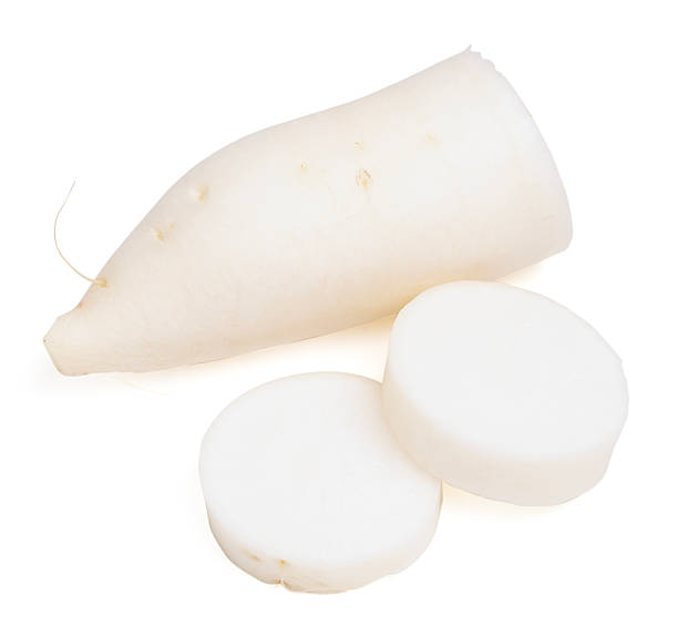 istock Top view organic fresh Daikon white radish and sliced 2216189924