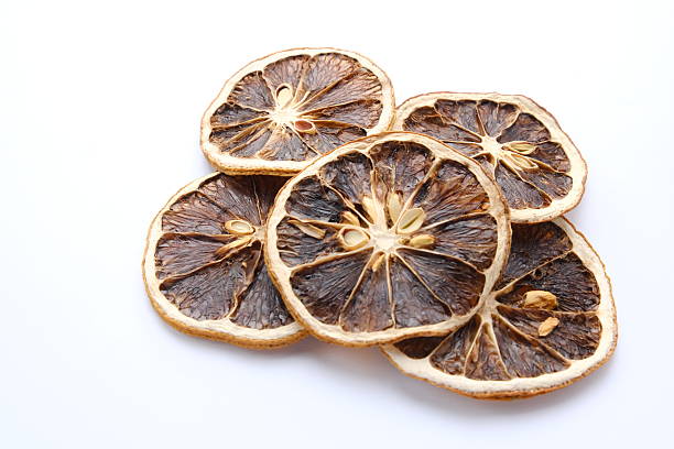 Dried lime fruit slices, food ingredient