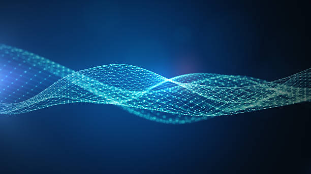 istock Futuristic digital wave with glowing points and lines flowing across a blue gradient background, Technology big data and blockchain connected concepts. Background motion 4k 2216210169