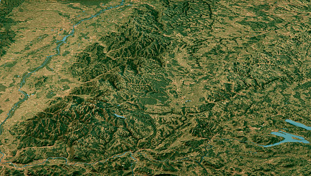 istock Freiburg Baden-Wurttemberg Satellite Topographic Map 3D Render Color 2216217393