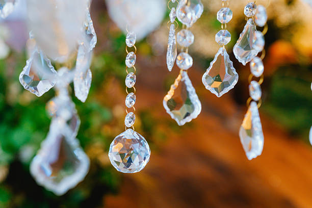 istock Elegant crystal droplets adorn a decorative piece in a vibrant setting 2216217885