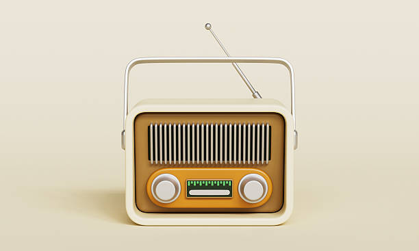 istock Retro Portable Radio Icon. 3D Rendering. 2216225419
