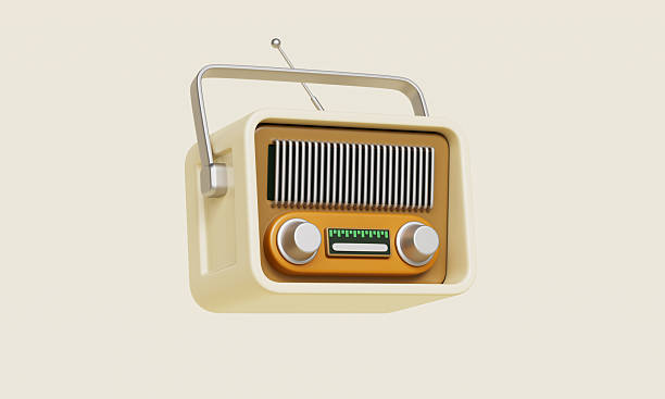 istock Retro Portable Radio Icon. 3D Rendering. 2216225421