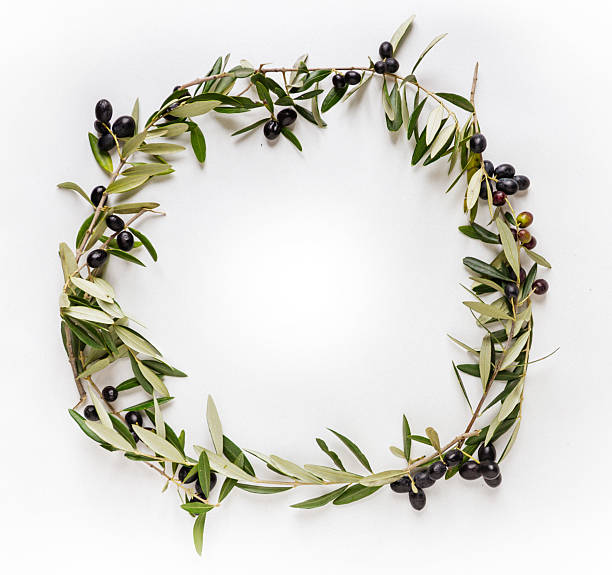 Isolated Golden Laurel Wreath Award Decoration