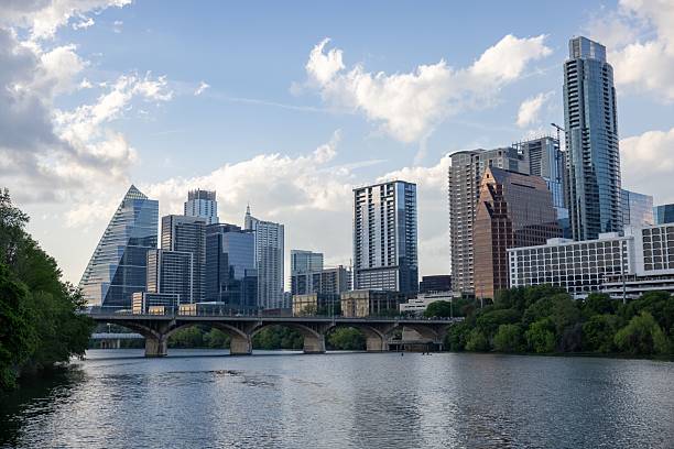 istock Austin skyline with bridge over Colorado River. 2216228837