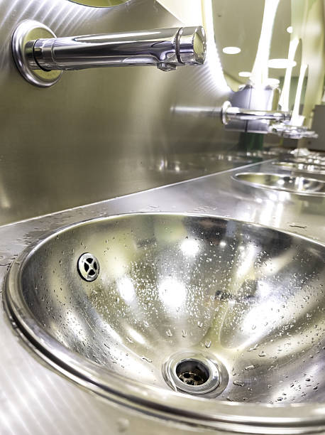 istock Interior of public bathroom 2216229079