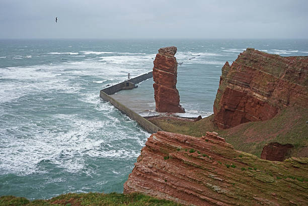 winter storm at Heligoland