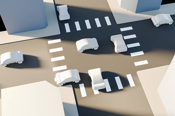 istock Image of cars passing through an intersection 2216236093