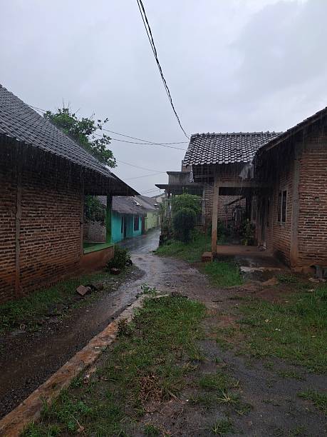 istock rainy atmosphere in the village environment 2216246004