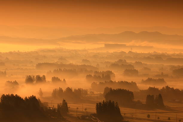 Sea of ​​clouds at sunrise