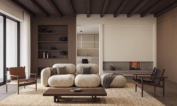istock Contemporary interior design of the modern apartment. Modern design solution, 3d rendering 2216251557