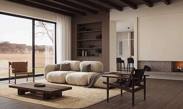 istock Contemporary interior design of the modern apartment. Modern design solution, 3d rendering 2216251568