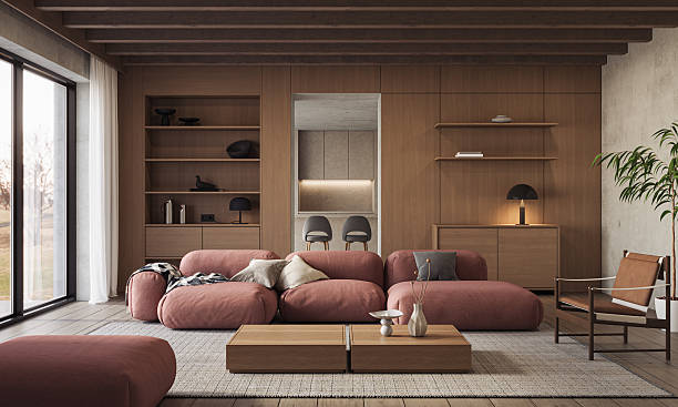 istock Contemporary interior design of the modern apartment. Modern design solution, 3d rendering 2216251573
