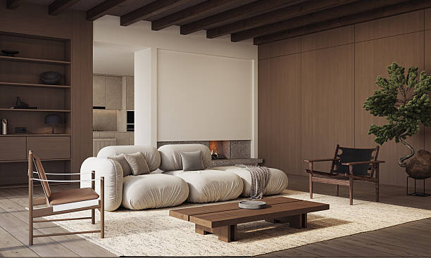 istock Contemporary interior design of the modern apartment. Modern design solution, 3d rendering 2216251578