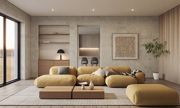 istock Contemporary interior design of the modern apartment. Modern design solution, 3d rendering 2216251582