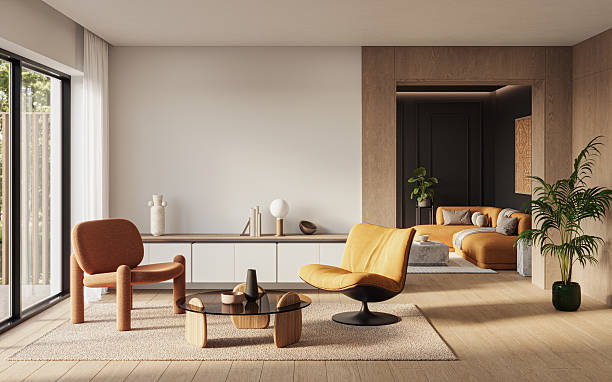 istock Contemporary interior design of the modern apartment. Modern design solution, 3d rendering 2216251584