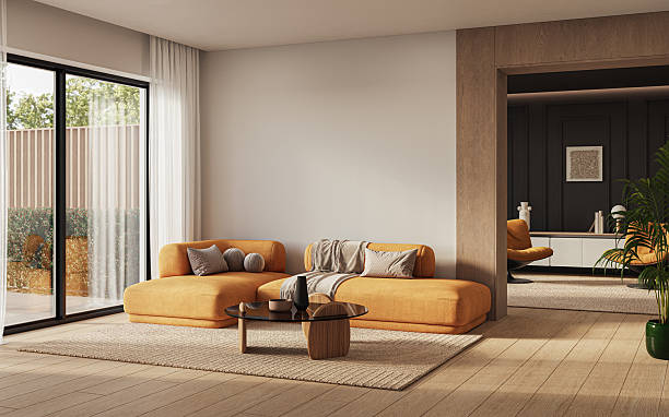 istock Contemporary interior design of the modern apartment. Modern design solution, 3d rendering 2216251596