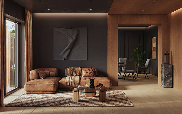istock Contemporary interior design of the modern apartment. Modern design solution, 3d rendering 2216251604