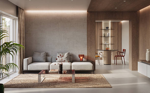 istock Contemporary interior design of the modern apartment. Modern design solution, 3d rendering 2216251638