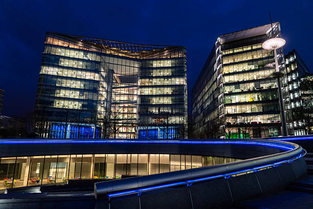 istock London Financial District buildings at night 2216253850
