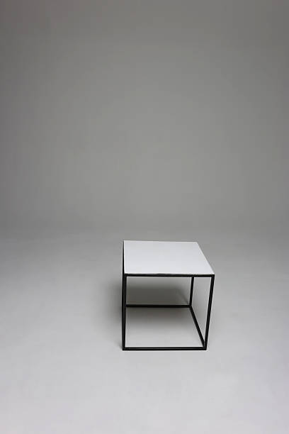 istock Studio white chair in the shape of a cube on a gray background. 2216254664