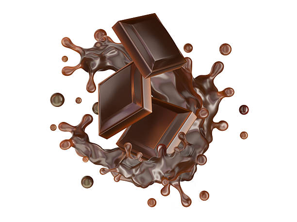 istock Chocolate splash, 3D render and studio photography mixed media 2216256579